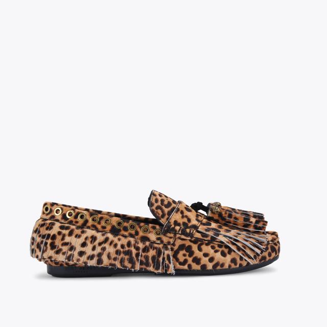 carvela by kurt geiger TASSEL FRINGE MOCCASIN Leopard Slip On Loafer by KURT GEIGER LONDON