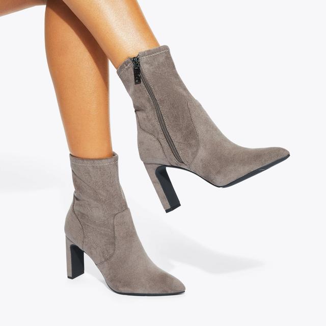 Carvela By Kurt Geiger THARA2 Taupe Suedette Heeled Boots By KG KURT GEIGER