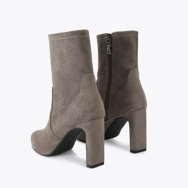 Carvela By Kurt Geiger THARA2 Taupe Suedette Heeled Boots By KG KURT GEIGER