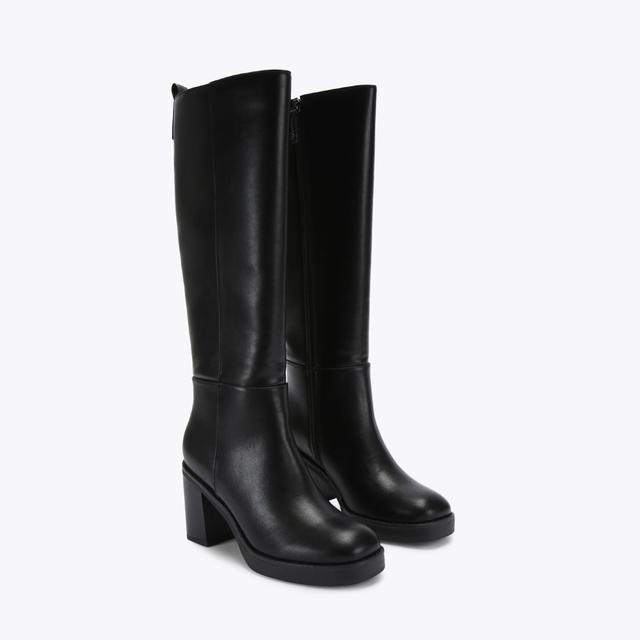 Carvela By Kurt Geiger THATCH HIGH LEG Black Knee High Boot By KG KURT GEIGER