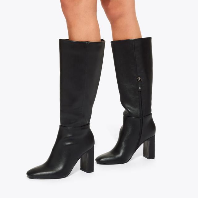 Carvela By Kurt Geiger TITAN HIGH LEG Black Knee High Boot By KG KURT GEIGER