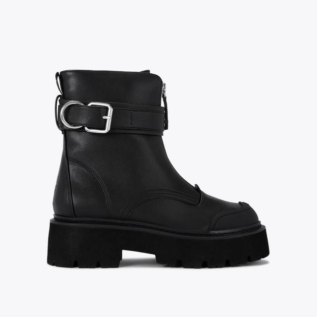 carvela by kurt geiger TRICK ZIP Black Ankle Boot by KG KURT GEIGER
