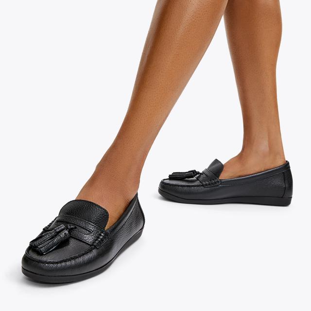 Carvela By Kurt Geiger TUSCANY Black Leather Slip On Flats By CARVELA COMFORT