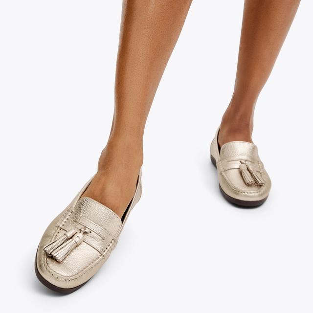 Carvela By Kurt Geiger TUSCANY Gold Leather Slip On Shoe By CARVELA COMFORT