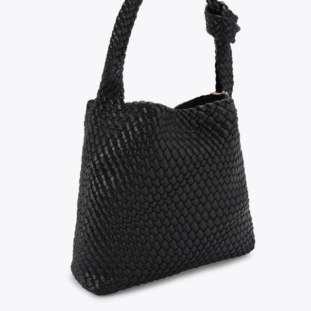 Carvela By Kurt Geiger VERONA WEAVE SHOULDER Black Shoulder Bag By CARVELA