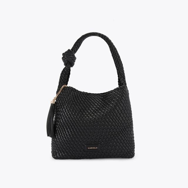 carvela by kurt geiger VERONA WEAVE SHOULDER Black Shoulder Bag by CARVELA