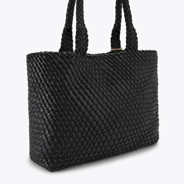 Carvela By Kurt Geiger VERONA WEAVE TOTE BAG Black Woven Tote Bag By CARVELA