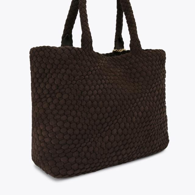 Carvela By Kurt Geiger VERONA WEAVE TOTE BAG Brown Microsuede Verona Tote Bag By CARVELA