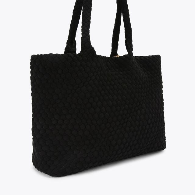 Carvela By Kurt Geiger VERONA WEAVE TOTE BAG Microsuede Black Tote Bag By CARVELA