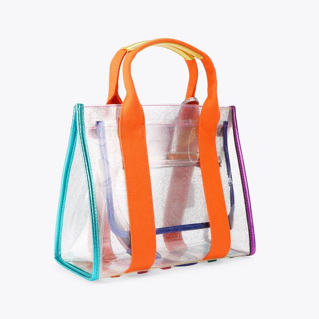 Carvela By Kurt Geiger VINYL SM SOUTHBANK TOTE Glitter Vinyl Tote Bag By KURT GEIGER LONDON