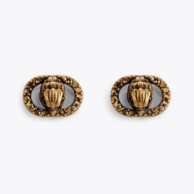 carvela by kurt geiger XS CHELSEA STUDS Brass Crystal Stud Earrings by KURT GEIGER LONDON