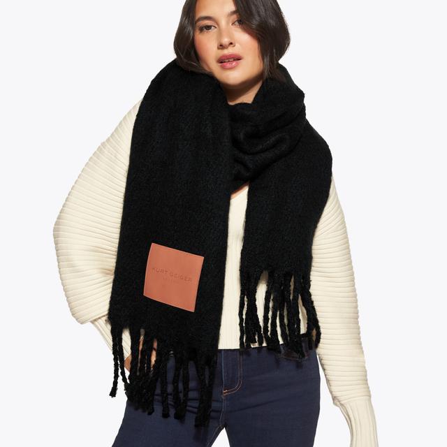 Carvela By Kurt Geiger YARNDYE SCARF Black Fabric Scarf By KURT GEIGER LONDON