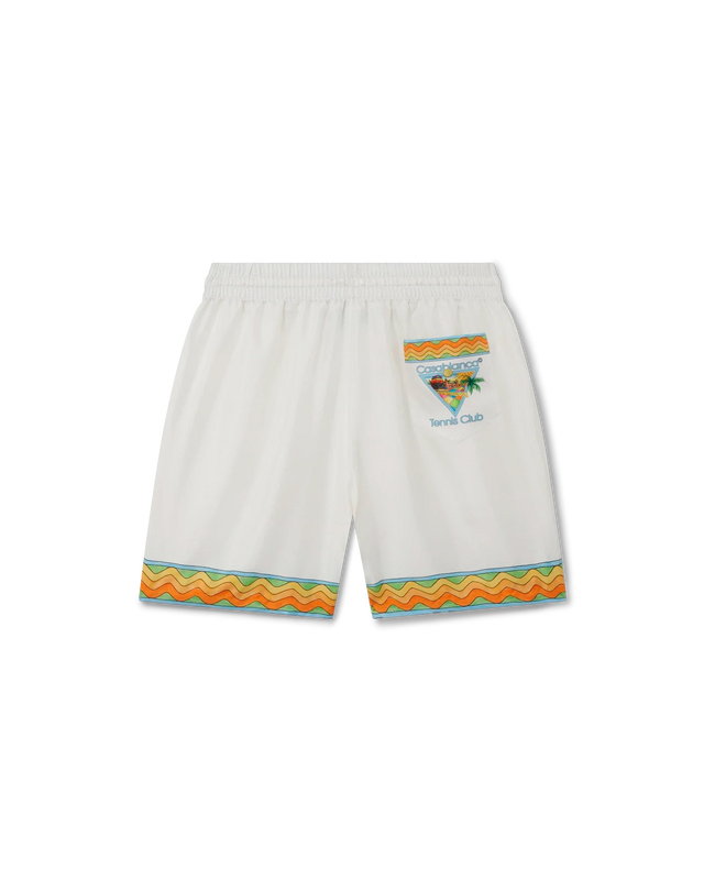 Casablanca Afro Cubism Tennis Club Silk Shorts | Casablanca Paris
