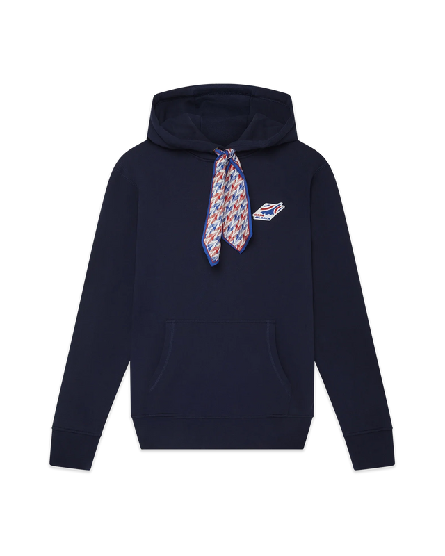 casablanca Air Casablanca Patch Silk Scarf Hooded Sweatshirt | Casablanca Paris