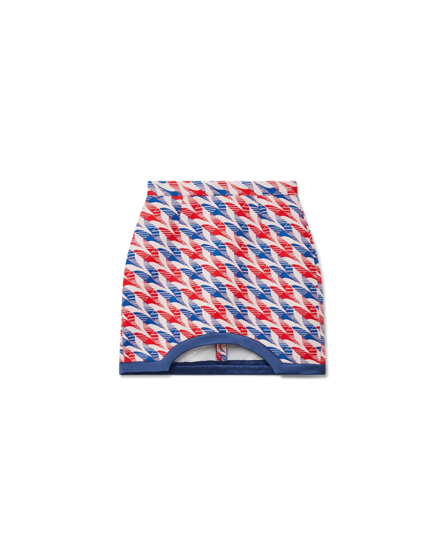 casablanca Aviation Houndstooth Curved Hem Mini Skirt | Casablanca Paris