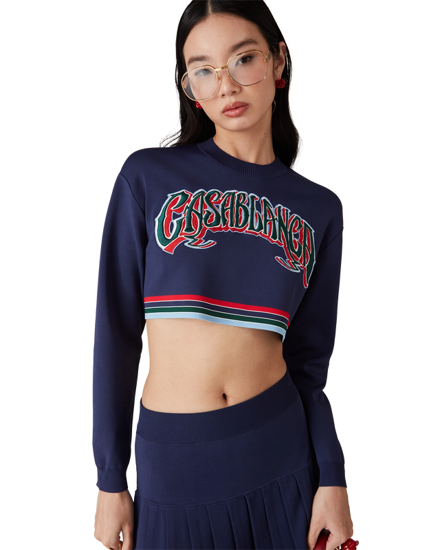 Casablanca Baseball Cropped Jumper | Casablanca Paris