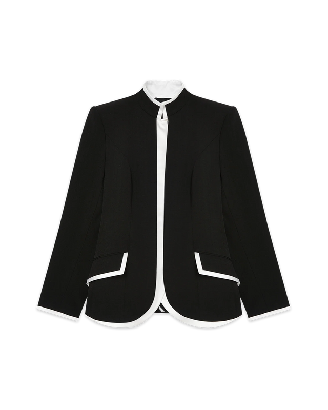 casablanca Black Curved Tailored Jacket | Casablanca Paris