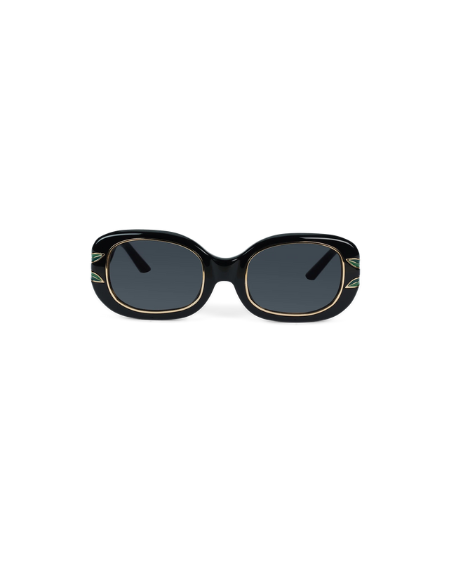 Casablanca Black & Gold Laurel Sunglasses | Casablanca Paris