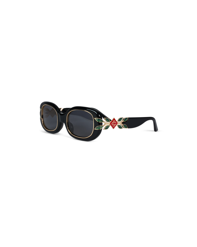 casablanca Black & Gold Laurel Sunglasses | Casablanca Paris