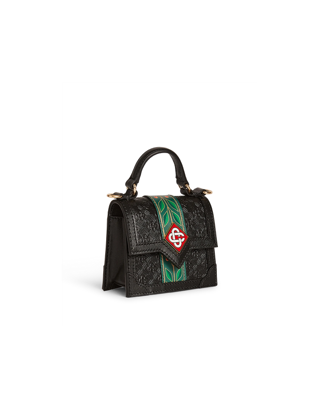 Casablanca Black Laurel Micro Jeanne Bag | Casablanca Paris