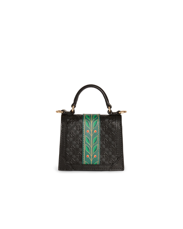 Casablanca Black Laurel Micro Jeanne Bag | Casablanca Paris