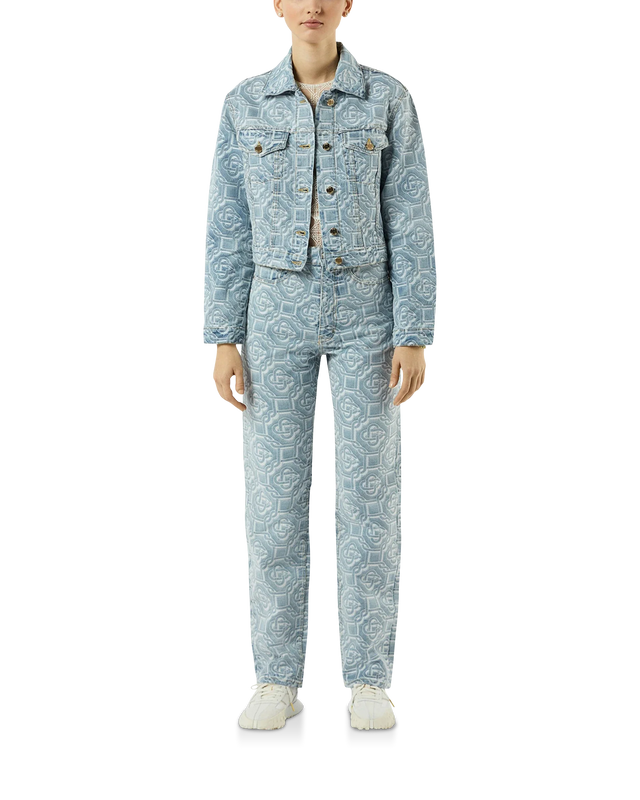 Casablanca Bleached Classic Monogram Denim Jacket | Casablanca Paris