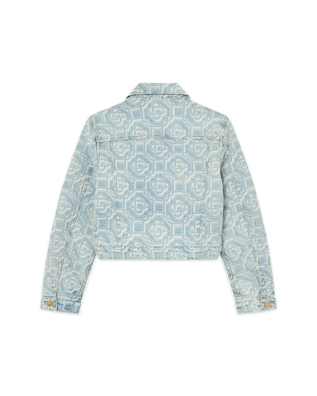 Casablanca Bleached Classic Monogram Denim Jacket | Casablanca Paris
