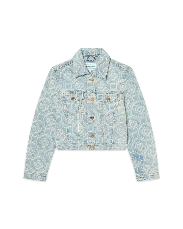 casablanca Bleached Classic Monogram Denim Jacket | Casablanca Paris