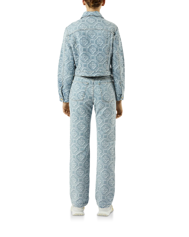 Casablanca Bleached Classic Monogram Straight Leg Jeans | Casablanca Paris