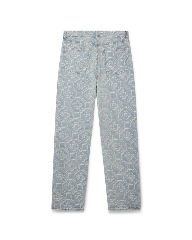 Casablanca Bleached Classic Monogram Straight Leg Jeans | Casablanca Paris