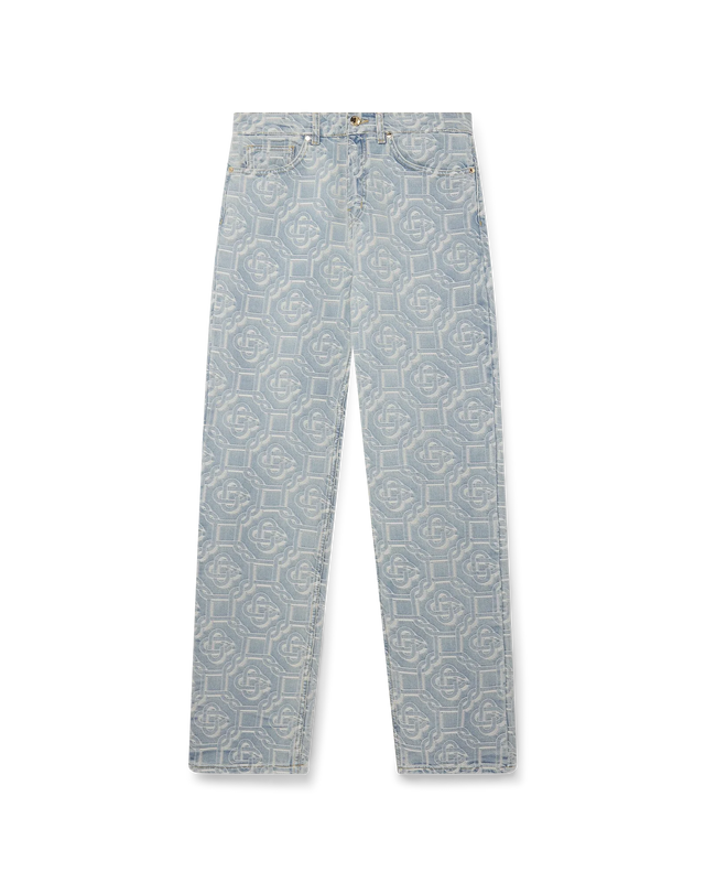 casablanca Bleached Classic Monogram Straight Leg Jeans | Casablanca Paris