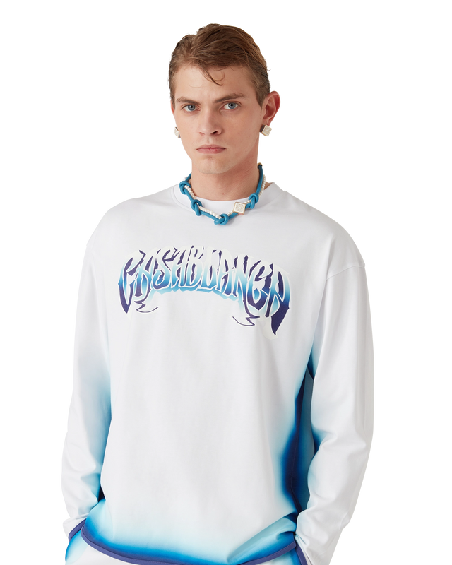 Casablanca Blue Fade Long Sleeve T-Shirt | Casablanca Paris