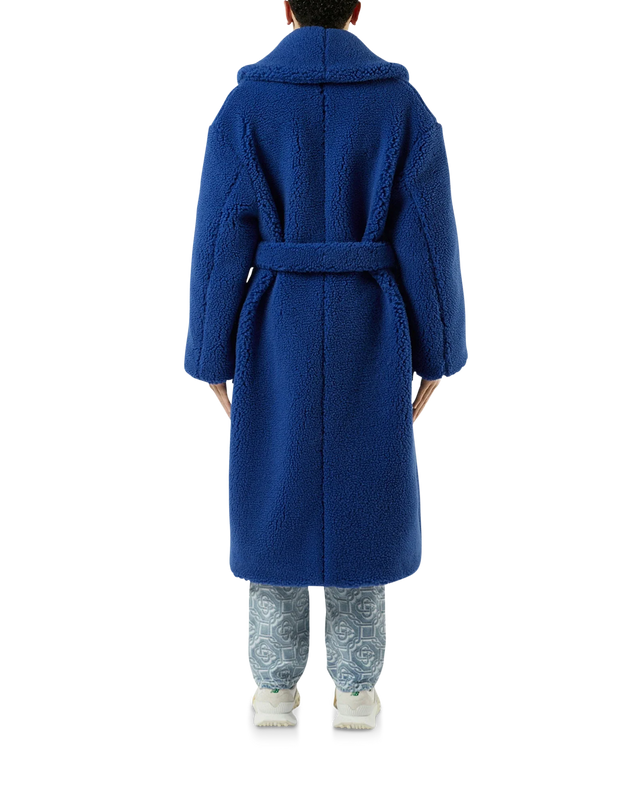 Casablanca Blue Faux Shearling Coat | Casablanca Paris