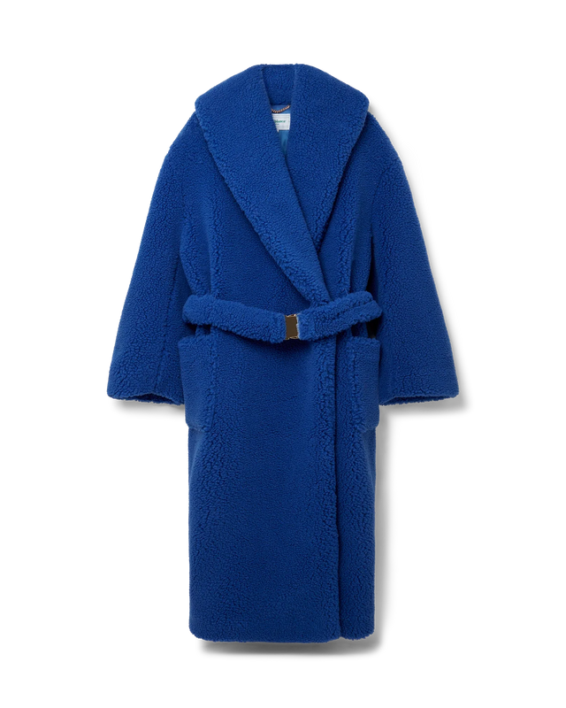 casablanca Blue Faux Shearling Coat | Casablanca Paris