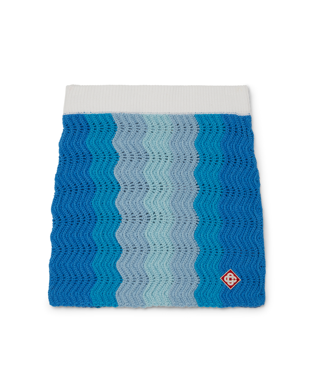 Casablanca Blue Gradient Crochet Skirt | Casablanca Paris