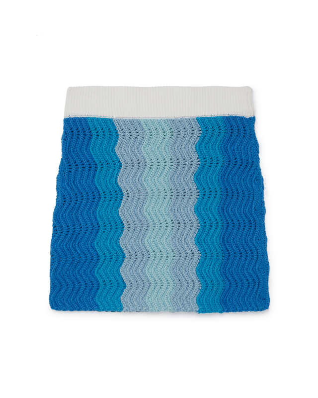 casablanca Blue Gradient Crochet Skirt | Casablanca Paris