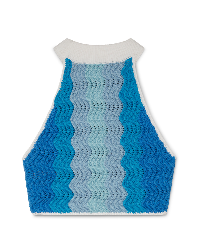 Casablanca Blue Gradient Sleeveless Top | Casablanca Paris