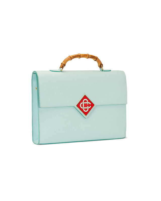 Casablanca Blue Leather Computer Case | Casablanca Paris