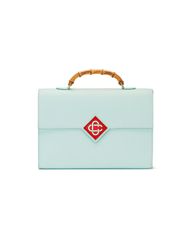 casablanca Blue Leather Computer Case | Casablanca Paris