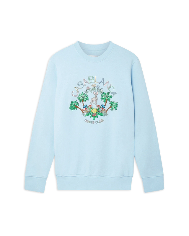 casablanca Blue Palm Springs Tennis Club Sweatshirt | Casablanca Paris