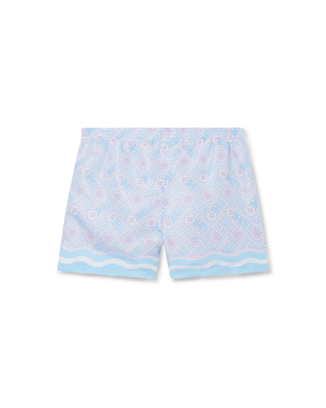 Casablanca Blue Ping Pong Monogram Swim Trunks | Casablanca Paris
