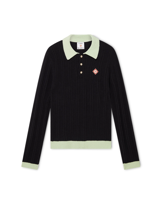 casablanca Boucle Long Sleeve Polo Shirt | Casablanca Paris