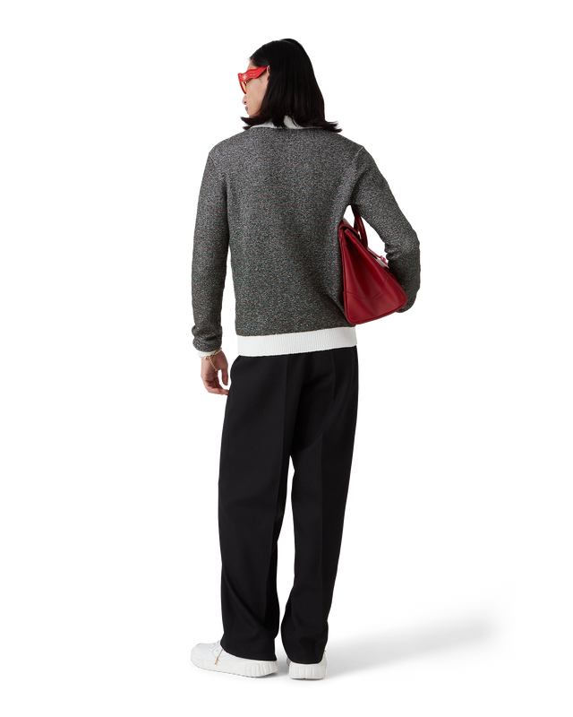 Casablanca Boucle Stripe Long Sleeve Polo Shirt | Casablanca Paris