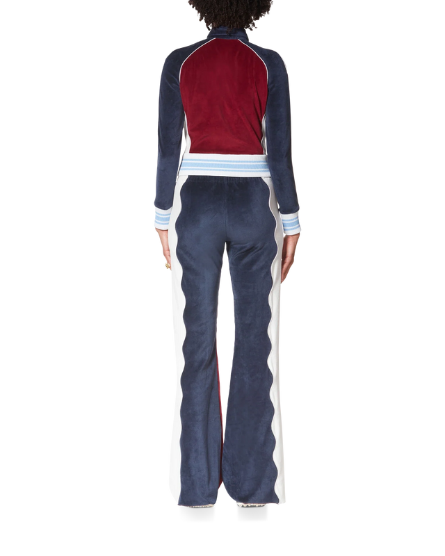 Casablanca Burgundy Velour Panelled Track Pant | Casablanca Paris