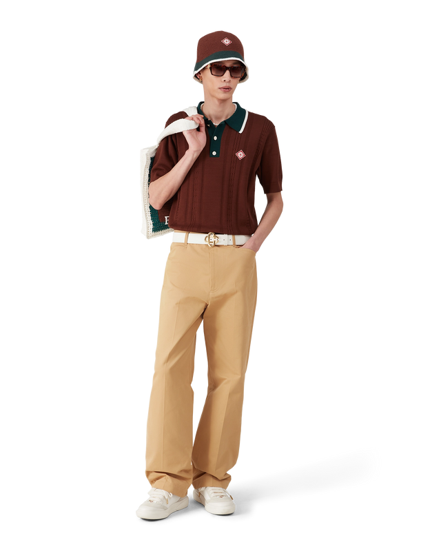 Casablanca Cable Knit Oversized Polo Shirt | Casablanca Paris
