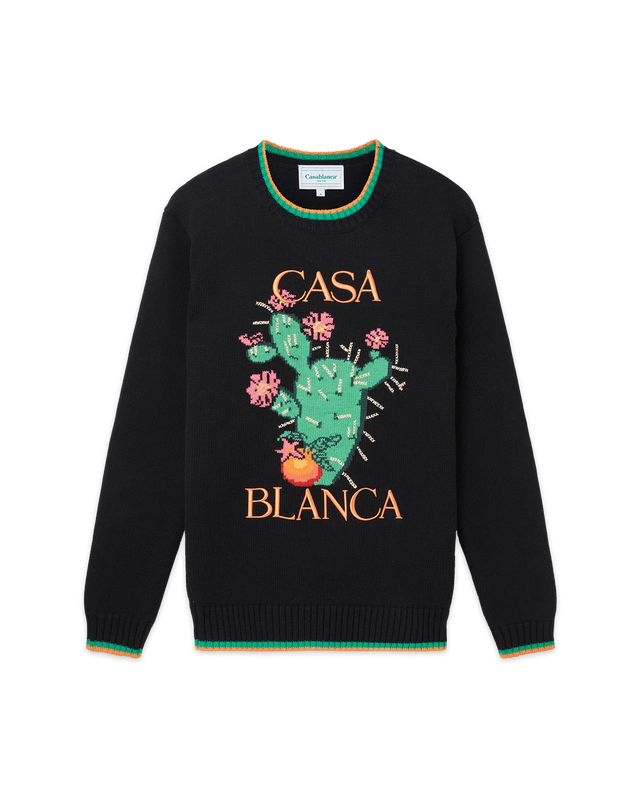 casablanca Cactus Et Orange Intarsia Sweater | Casablanca Paris