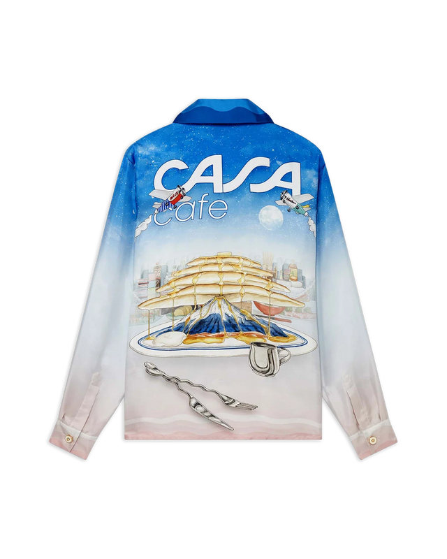 casablanca Casa Cafe Long-Sleeve Silk Shirt– Casablanca