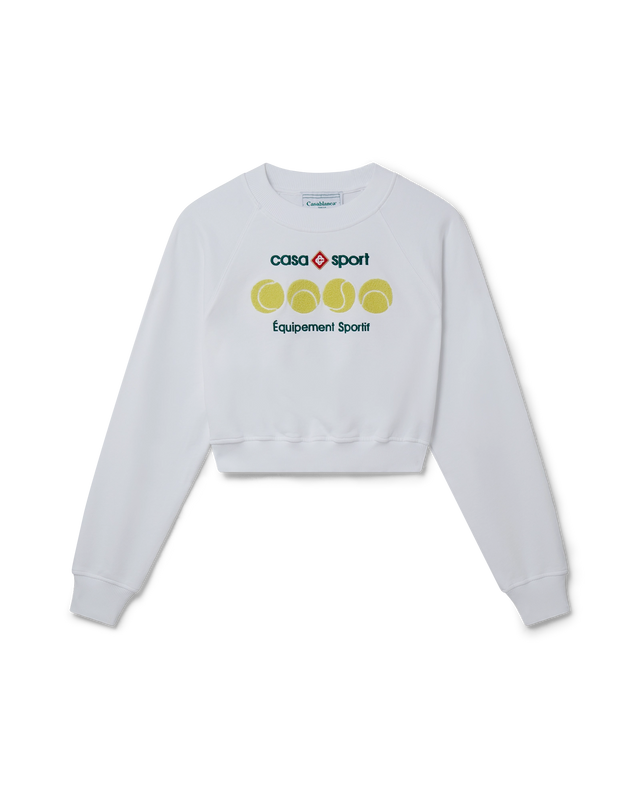 casablanca Casa Sport Tennis Balls Cropped Sweatshirt | Casablanca Paris