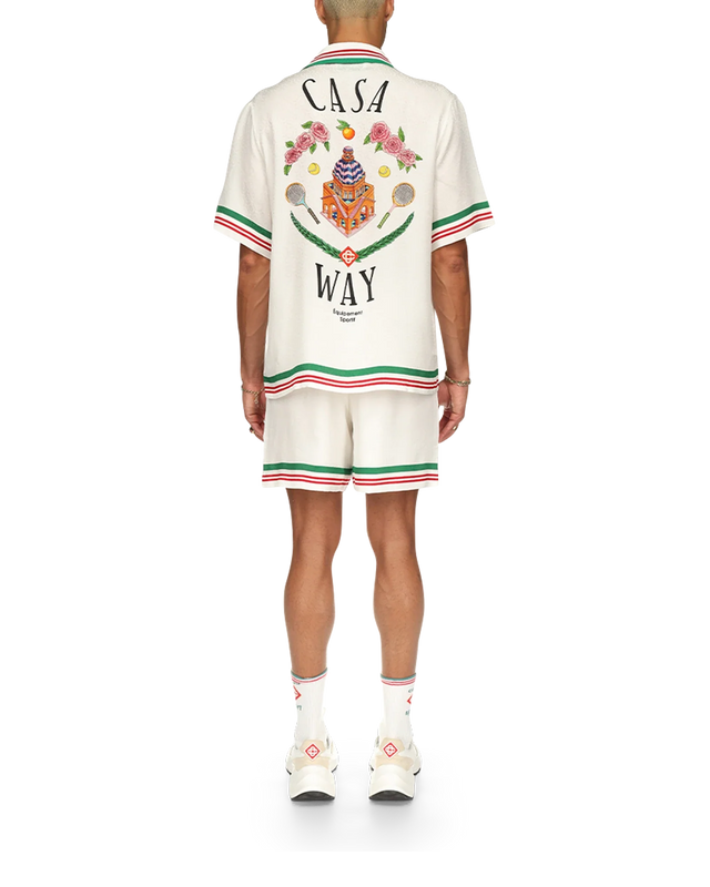 Casablanca Casa Way Knitted Collar Silk Shirt | Casablanca Paris