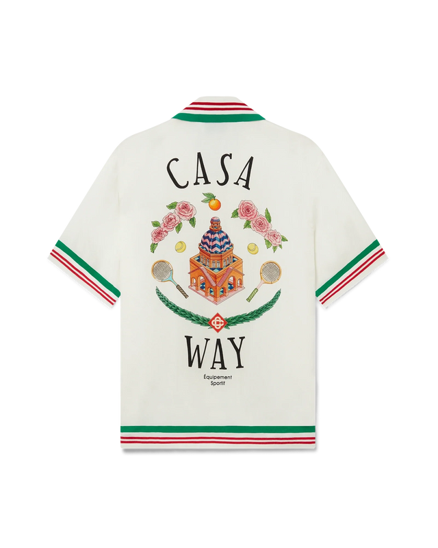 casablanca Casa Way Knitted Collar Silk Shirt | Casablanca Paris